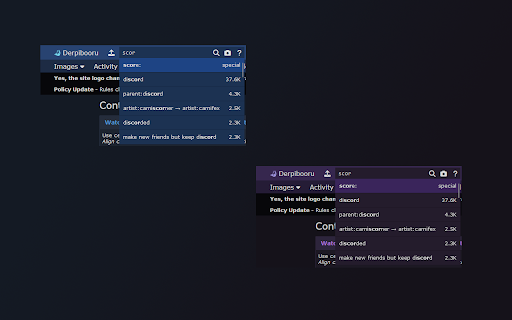 Derpibooru Tag Autocomplete screenshot