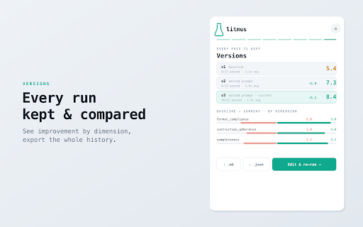 litmus — System Prompt Tester screenshot