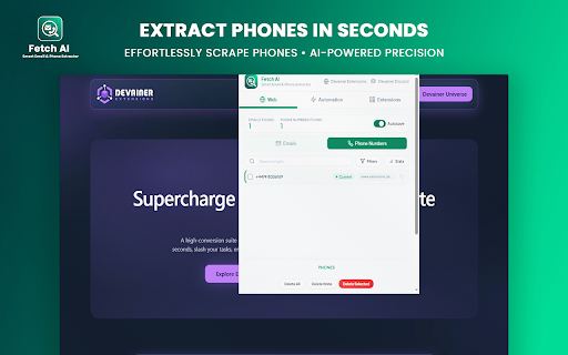 Fetch AI Smart Email & Phone Extractor screenshot