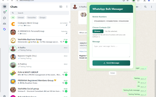 Whatsapp Bulk Messager screenshot