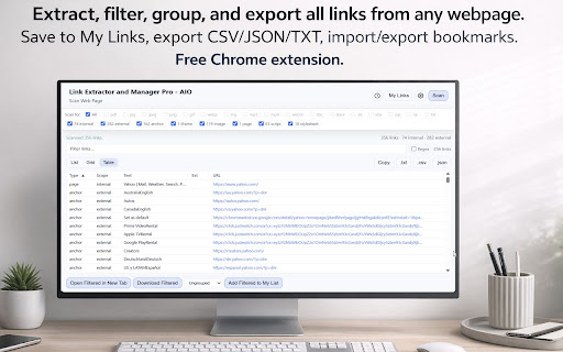 Link Extractor and Manager Pro - AIO screenshot
