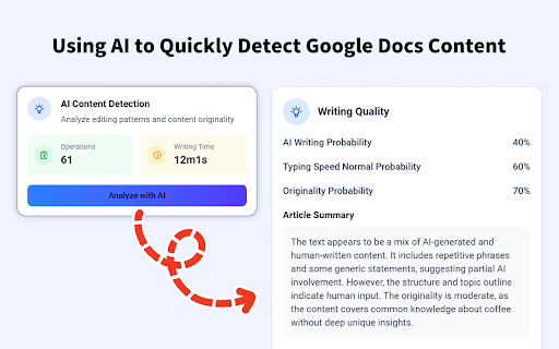 Doc Edit Replay - AI Detector & Originality Checker for Google Docs screenshot