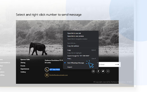 WA - Send Message without saving contact screenshot