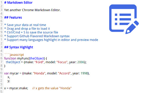 Markdown Editor screenshot