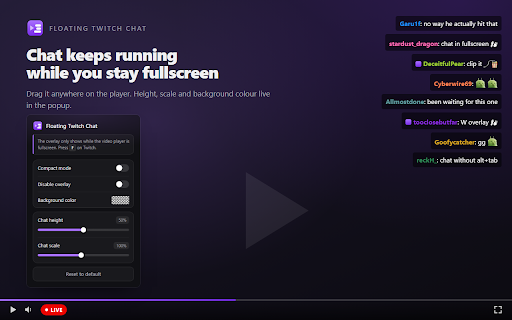 Floating Twitch Chat screenshot
