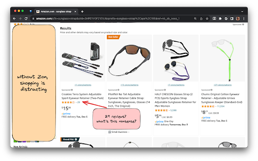 Zon - Amazon Filter by Number of Reviews screenshot