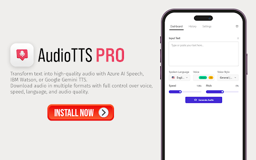 AudioTTS Pro - Multi-Platform Text to Speech Downloader screenshot