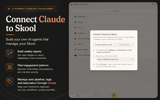 Decster CRM for Skool screenshot