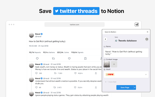 Save to Notion screenshot