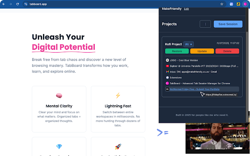 TabBoard screenshot