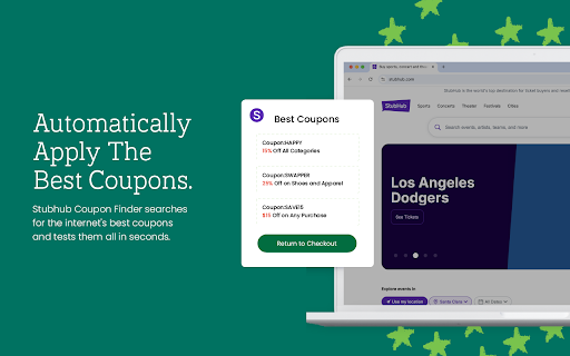 Stubhub Coupon Saver - Official Coupons & Best Deals screenshot