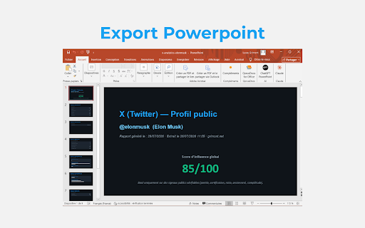 X Analytics screenshot