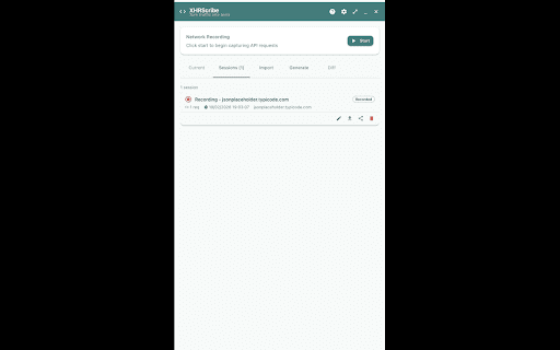 XHRScribe - AI API Test Generator screenshot