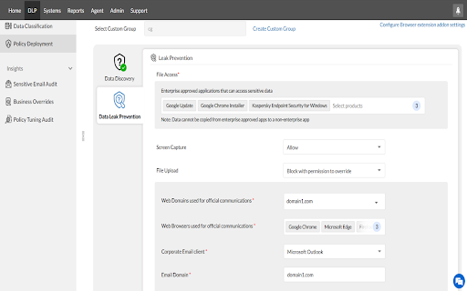 Endpoint Data Loss Prevention Plus screenshot