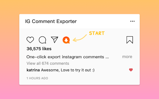 Ins Comment Exporter screenshot