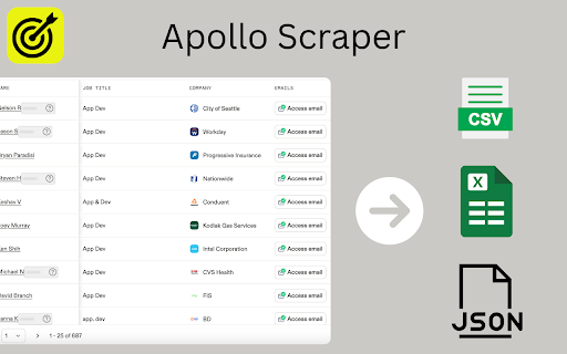 Apollo Scraper - Extract & Export Apollo B2B Leads screenshot