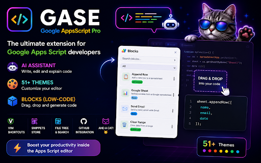 Google Apps Script Editor + AI + Low-Code screenshot