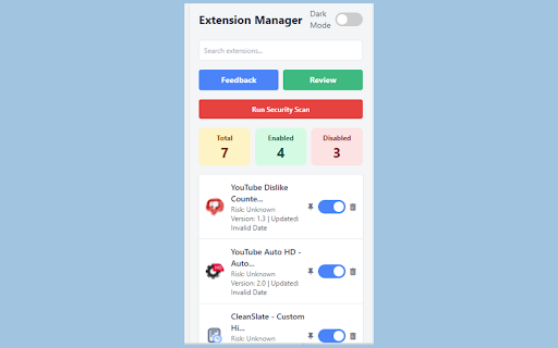 Smart Extension Manager: ExtensionMaster screenshot