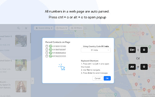 WA - Send Message without saving contact screenshot