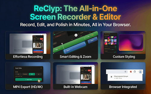 ReClyp - Elegant Screen recordings and Video Editor screenshot