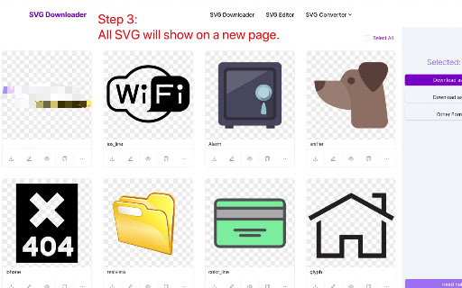 SVG downloader screenshot
