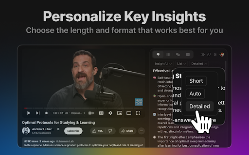 Eightify: AI YouTube Summarizer screenshot