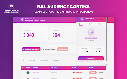 InstaGuard AI for Instagram - Smart Unfollow Manager screenshot