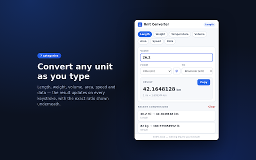 Unit Converter - Length, Weight & Temperature Tool screenshot