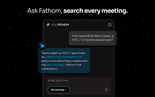 Fathom AI Note Taker for Google Meet screenshot