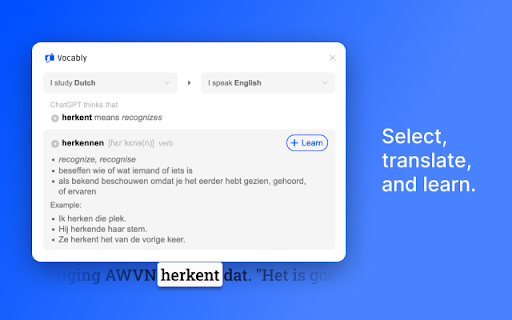 Vocably: Translate and Learn with Flashcards screenshot