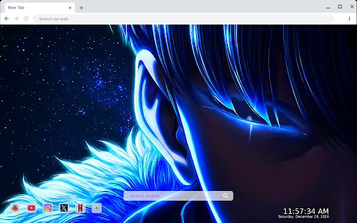 Solo Leveling Sung Jinwoo Blue Live Wallpaper screenshot