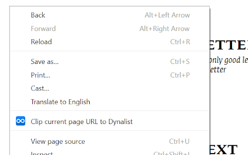 Dynalist Companion Clipper screenshot