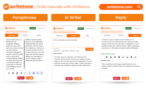 Writetone: AI Writing Assistant & Grammar Fix screenshot