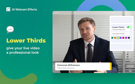 AI Webcam Effects + Recorder: Google Meet, Zoom, Discord & Other Meetings screenshot