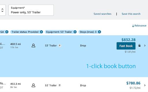 Relay Auto Booker Refresher Rocket Pro for Amazon Relay screenshot
