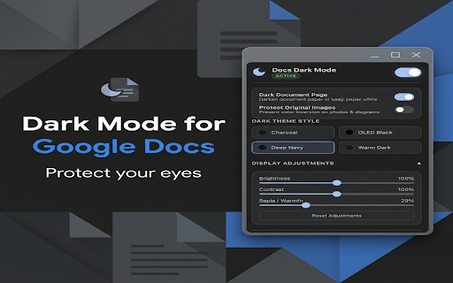 Google Docs Dark Mode screenshot