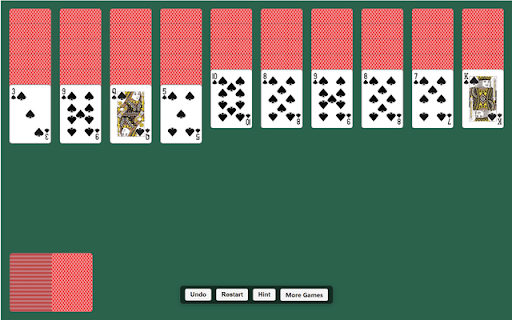 Silkweaver Spider Solitaire: Undo, Hint screenshot