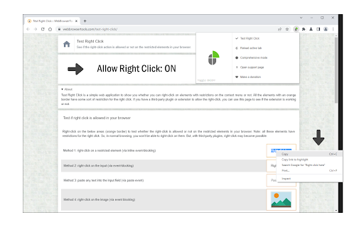 Allow Right Click screenshot