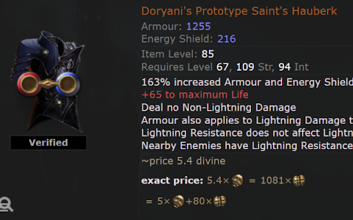 Better PathOfExile Trading screenshot