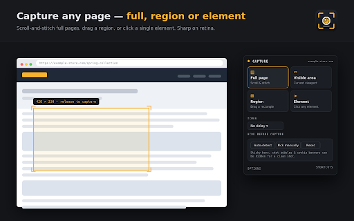 Full Page Screenshot & Capture screenshot