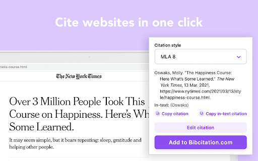Bibcitation Bibliography & Citation Generator screenshot