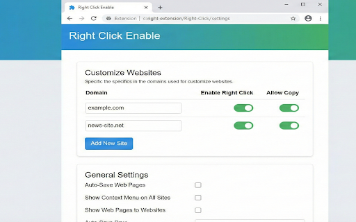 Enable Right Click - Allow Copy & Select Text screenshot