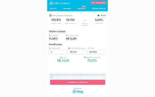 Seller Analytics by Lexos screenshot