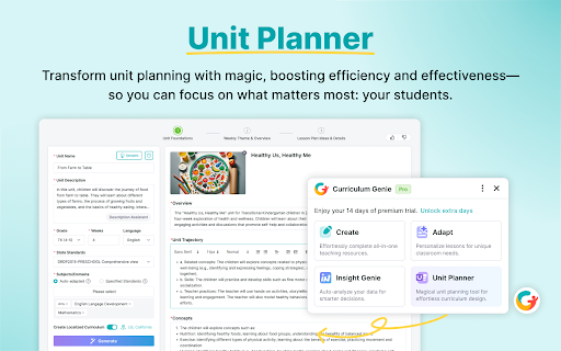 Curriculum Genie screenshot