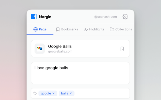 Margin screenshot