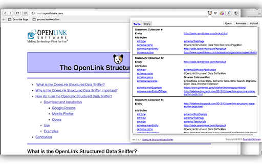 OpenLink Structured Data Sniffer screenshot