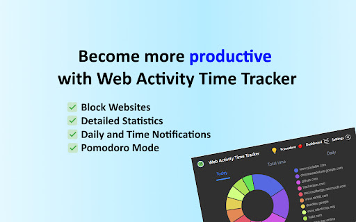 Web Activity Time Tracker - Block Websites, Pomodoro & Web Analytics screenshot