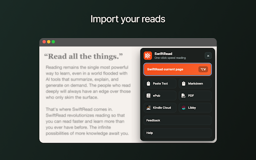 SwiftRead - read faster, learn more screenshot