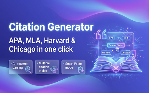 Citation Generator - APA, MLA, Harvard screenshot