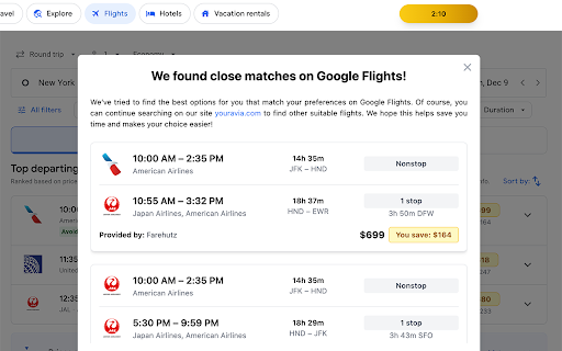 Google Flights Price Hacker – Save More! screenshot